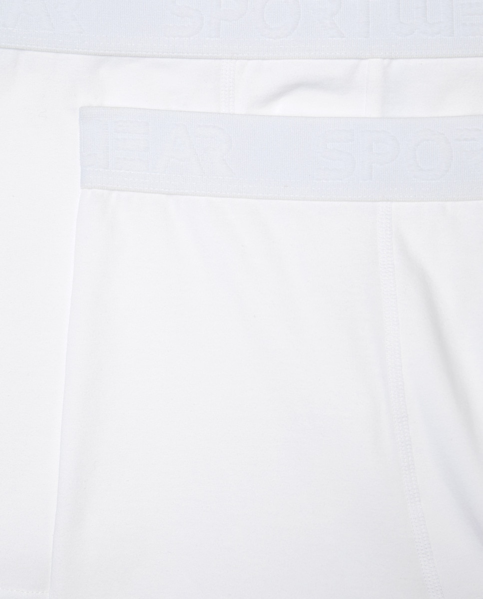 Pack 2 bóxers liso con costura americana Blanco-4