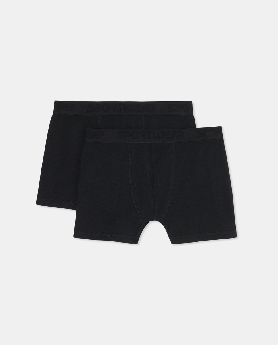 Pack 2 bóxers liso con costura americana Negro-3
