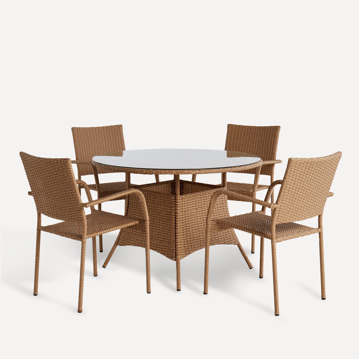 Conjunto de comedor Estambul Basics El Corte Inglés Natural-2