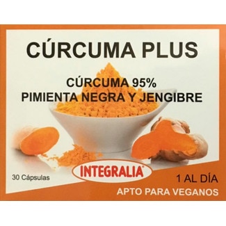 Cúrcuma Plus embalagem 30 cápsulas - Integralia