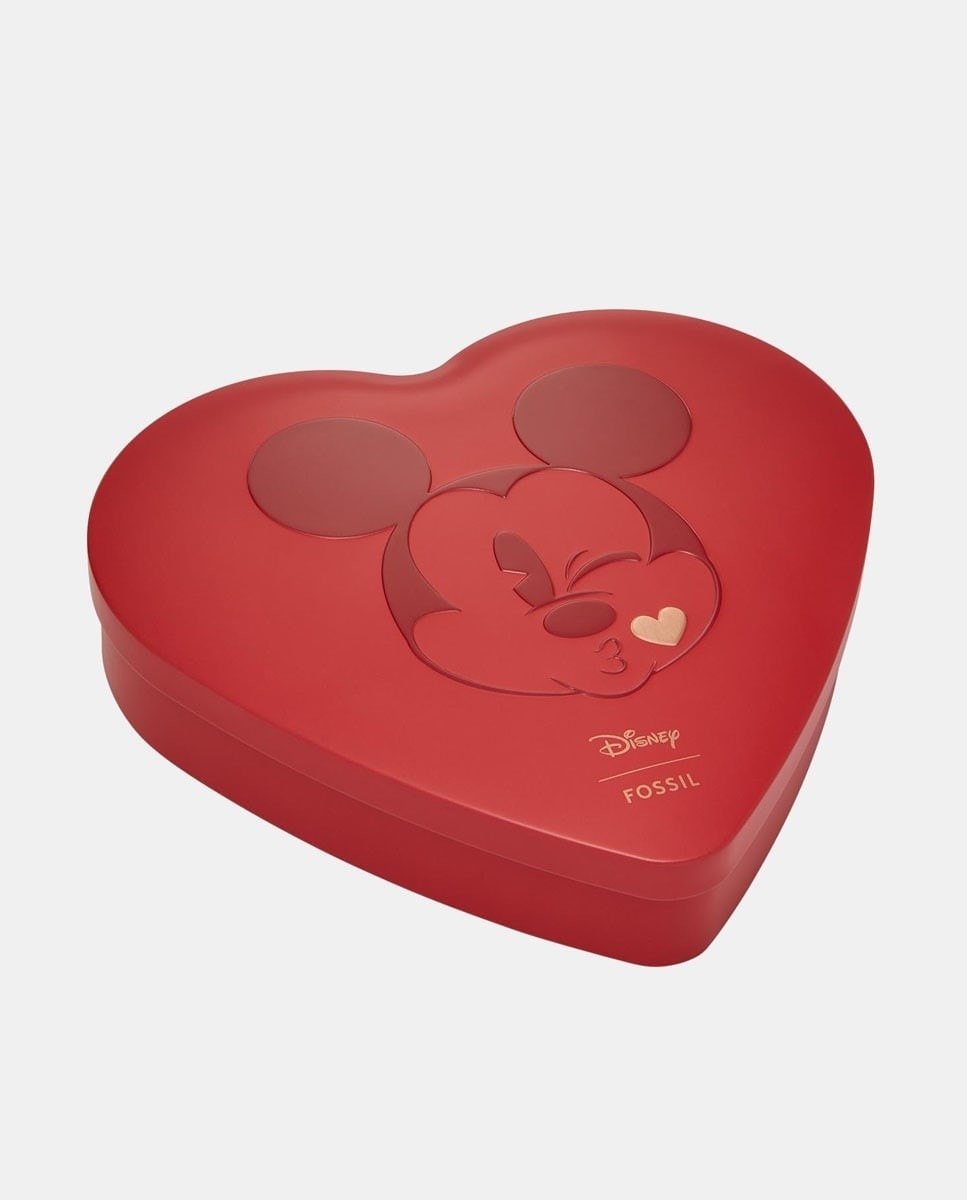 Anel Disney x Fossil Carimbo Edição Especial de Aço e Cristal Branco-6