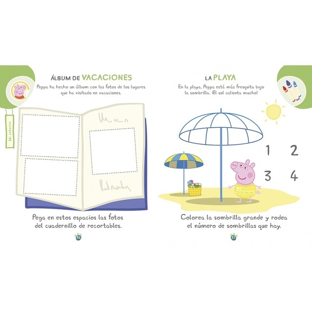 Peppa Pig. Cuaderno de vacaciones . - De vacaciones con Peppa (3 años): (¡con pegatinas muy divertidas!)  (Tapa blanda) 5