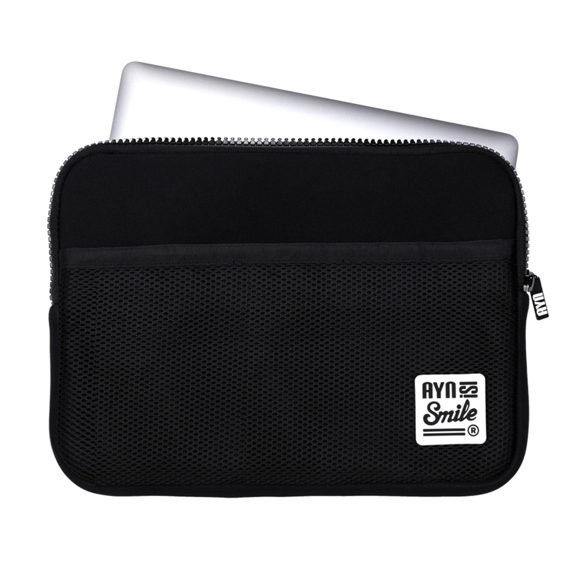 Funda negra de neopreno Smile Fitness para portátiles o tablets hasta 13" Negro-8