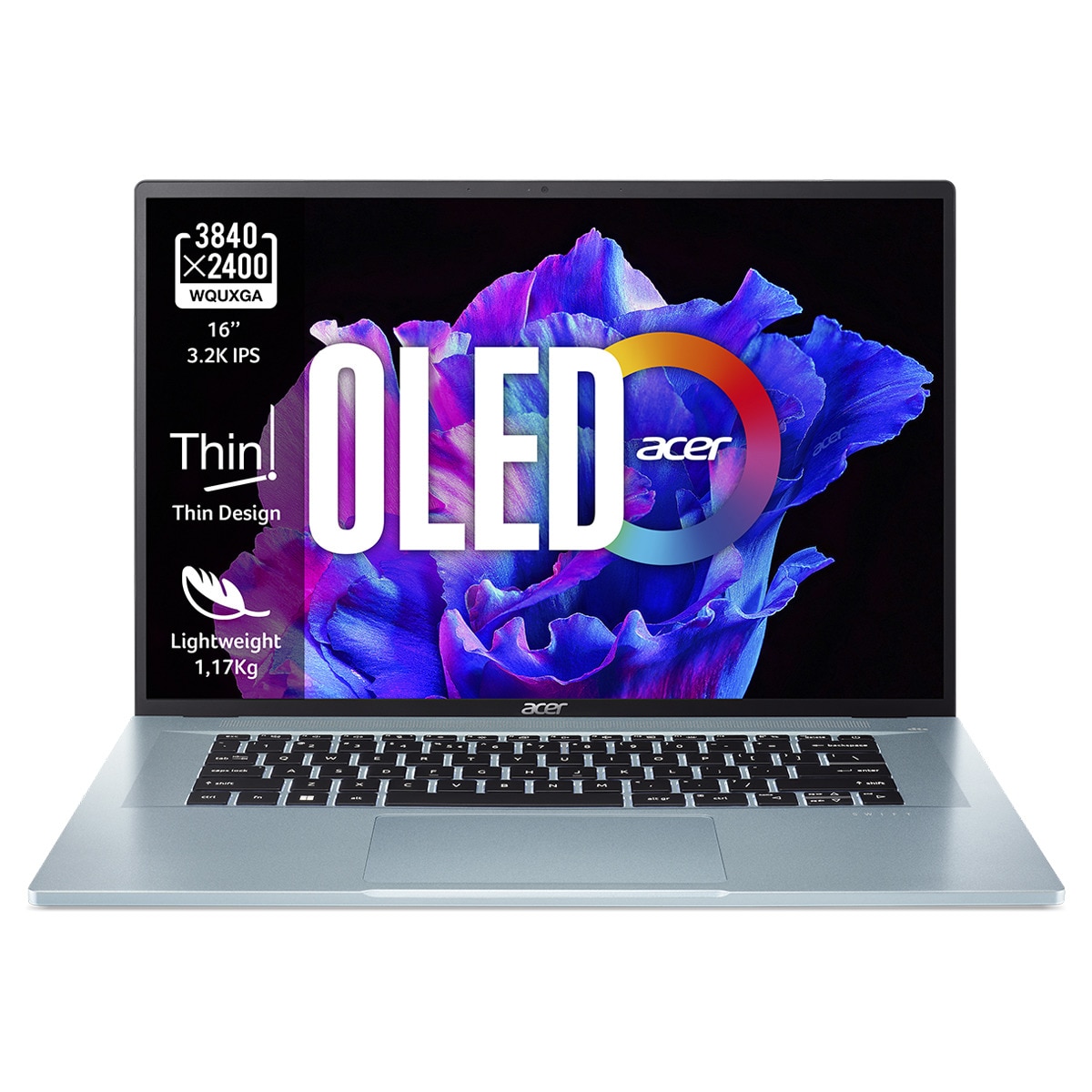 Portátil Acer Swift Edge, Ryzen 7-7735U, 16GB, 1TB SSD, 16", W11 (Reacondicionado Grado A) Azul-1