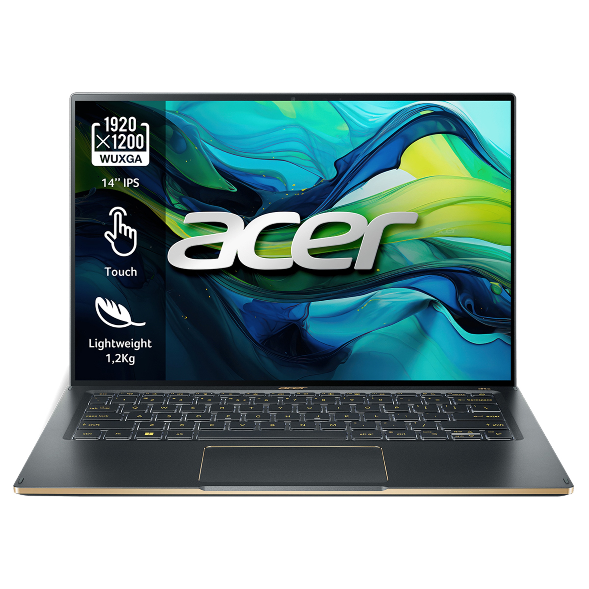 Portátil Acer Swift 5, i7-1260P, 16GB, 1TB SSD, 14", W11 (Reacondicionado Grado A) Verde-1