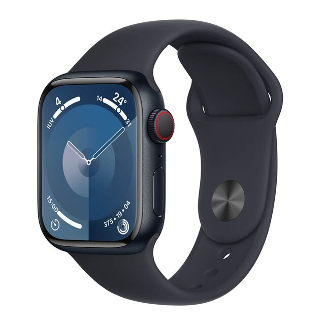 Imagem 0 de Apple Watch Series 9 GPS + Cellular 41 mm Midnight Aluminium com bracelete Midnight S/M