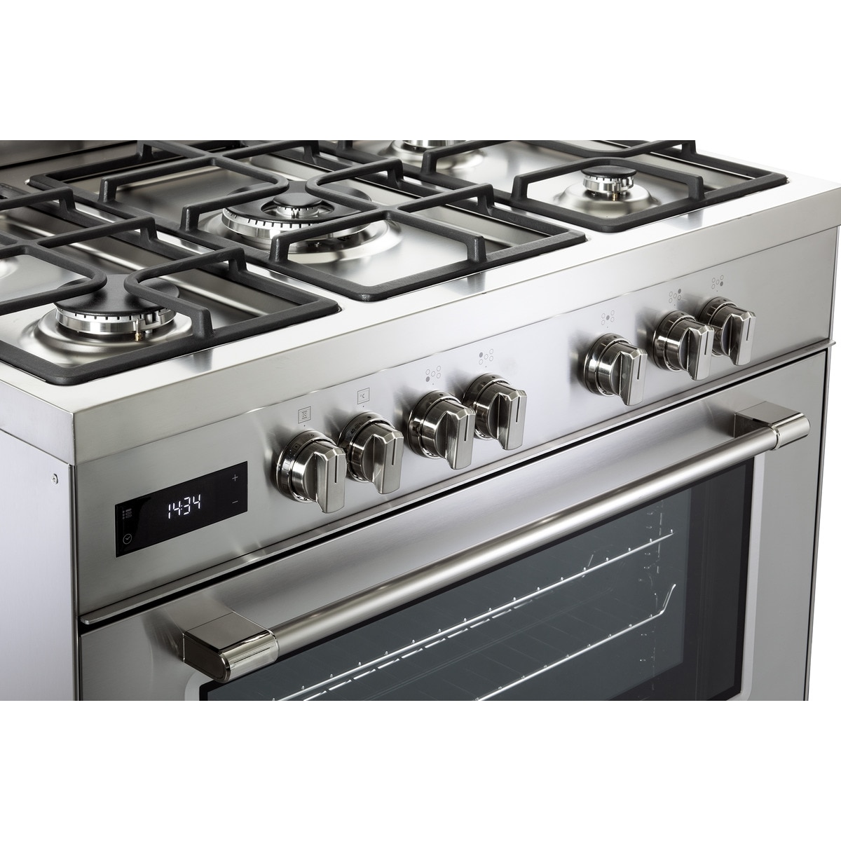 Cocina compacta Haier de 90 cm, 5 quemadores, horno eléctrico - HGM95TC1X Inox-13