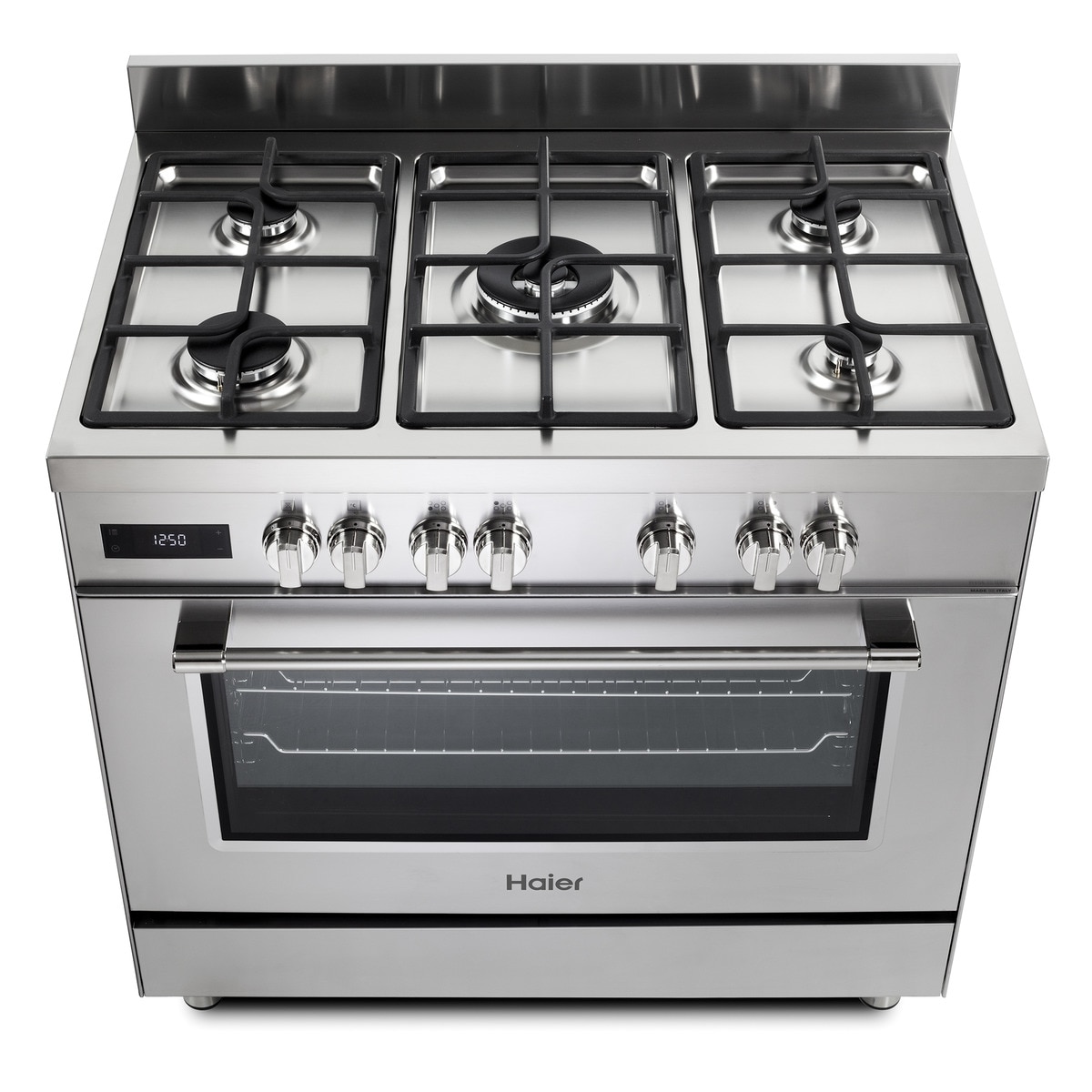 Cocina compacta Haier de 90 cm, 5 quemadores, horno eléctrico - HGM95TC1X Inox-3