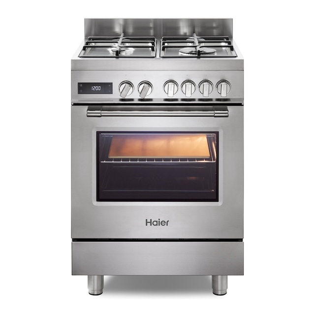 Imagen 0 de Cocina compacta Haier de 60 cm, 4 quemadores y horno eléctrico - HGM64TC1X
