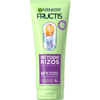 Método Rizos champú hidratante nº 1 con ácido hialurónico + ácidos grasos de karité tubo 200 ml sin sulfatos, siliconas ni alcohol - Fructis