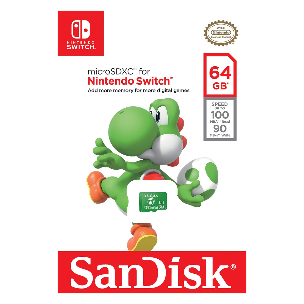 Tarejta de memoria Sandisk microSDXC 64 GB con licencia para Nintendo Switch Verde-2