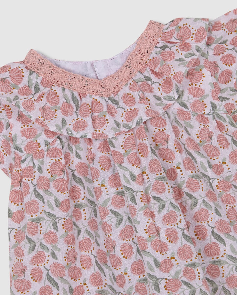 Blusa com estampado floral Branco-5