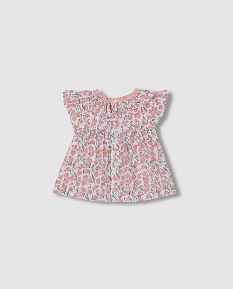 Blusa com estampado floral Branco-4