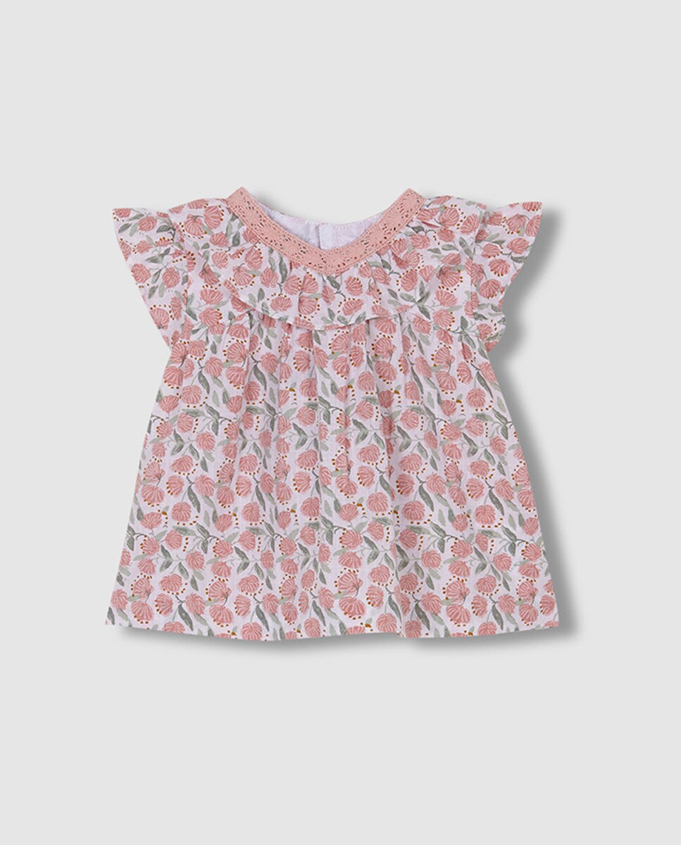 Blusa com estampado floral Branco-3
