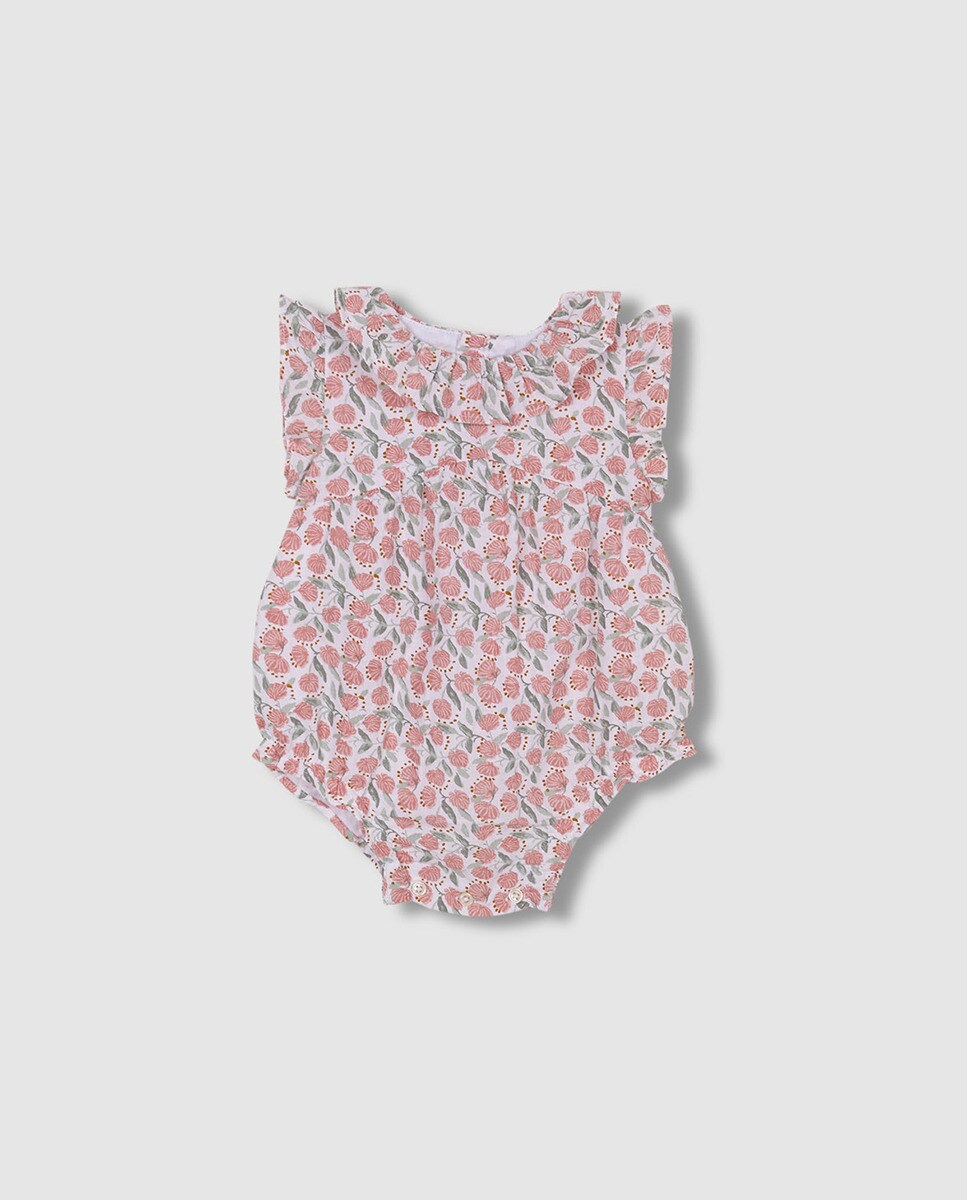 Babygrow com Estampado Floral Nude-1