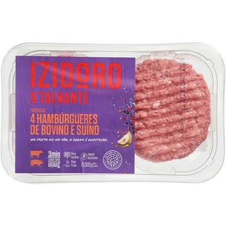 Hamburguer Bovino e Suino embalagem 380 g - Izidoro