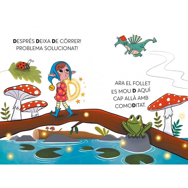 El drac de les lletres 3 - El follet Dídac, el drac Bernat i un problema... solucionat?: Aprèn a llegir amb MAJÚSCULES a partir dels 5 a (Capa mole) 4