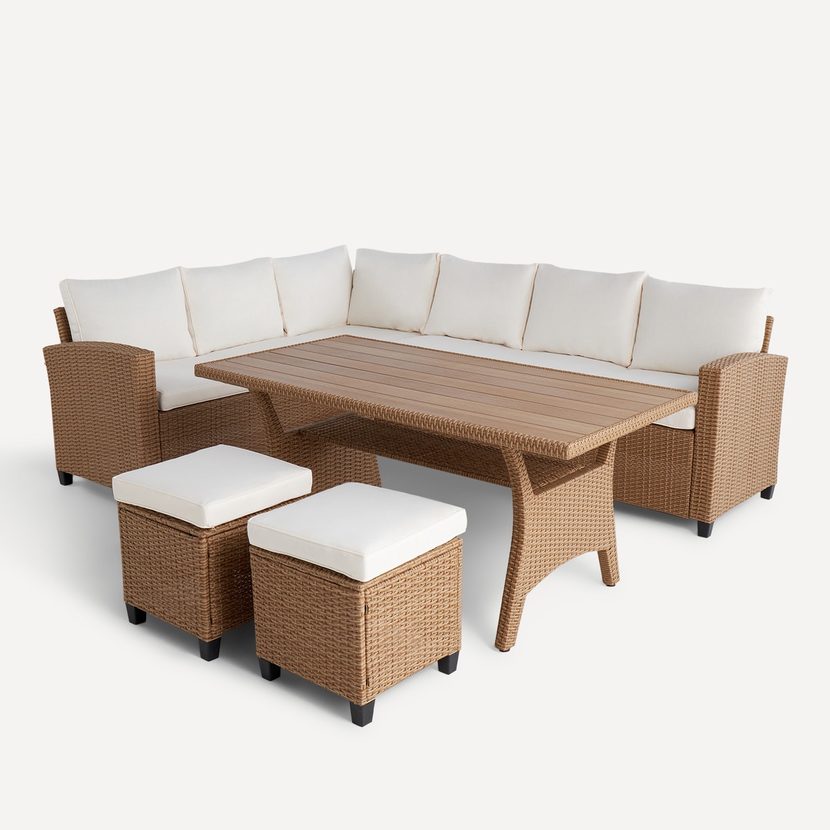 Conjunto con rinconera Estambul Basics El Corte Inglés Natural-2