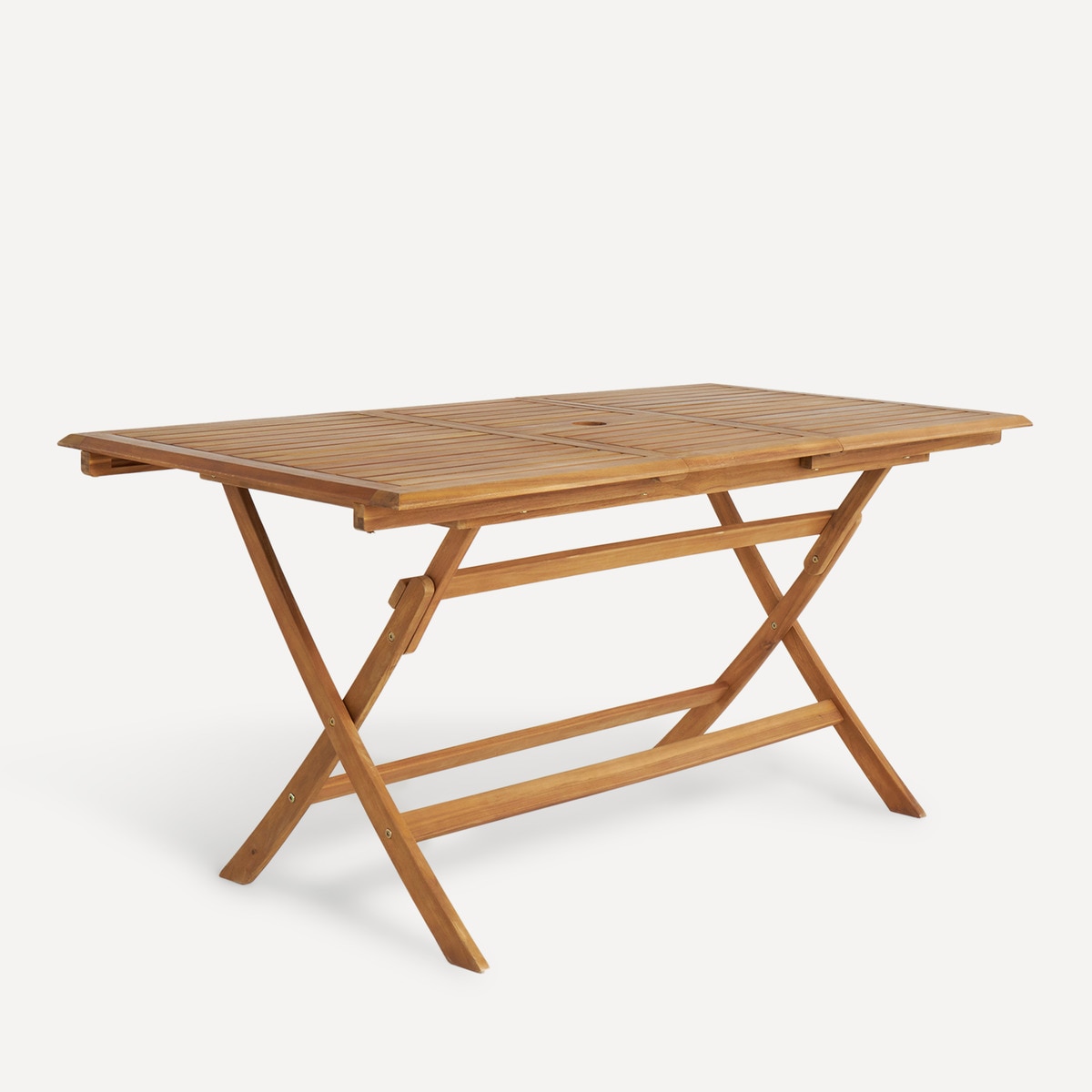 Mesa de jardín extensible y plegable de madera de acacia Baiona El Corte Inglés Natural-2