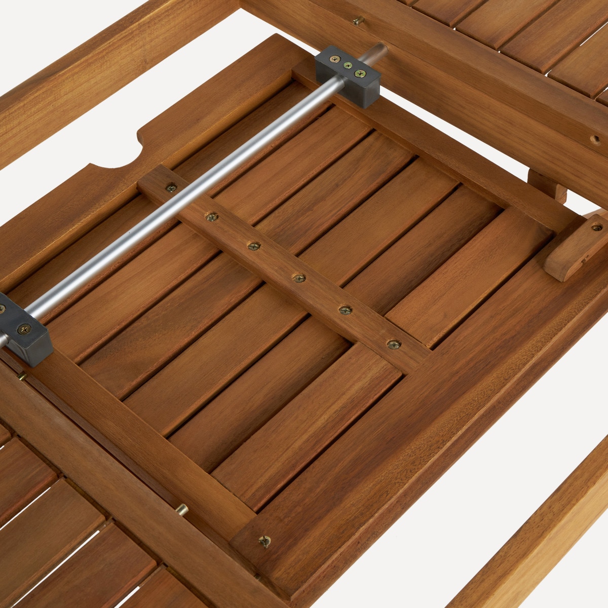 Mesa de jardín extensible y plegable de madera de acacia Baiona El Corte Inglés Natural-8