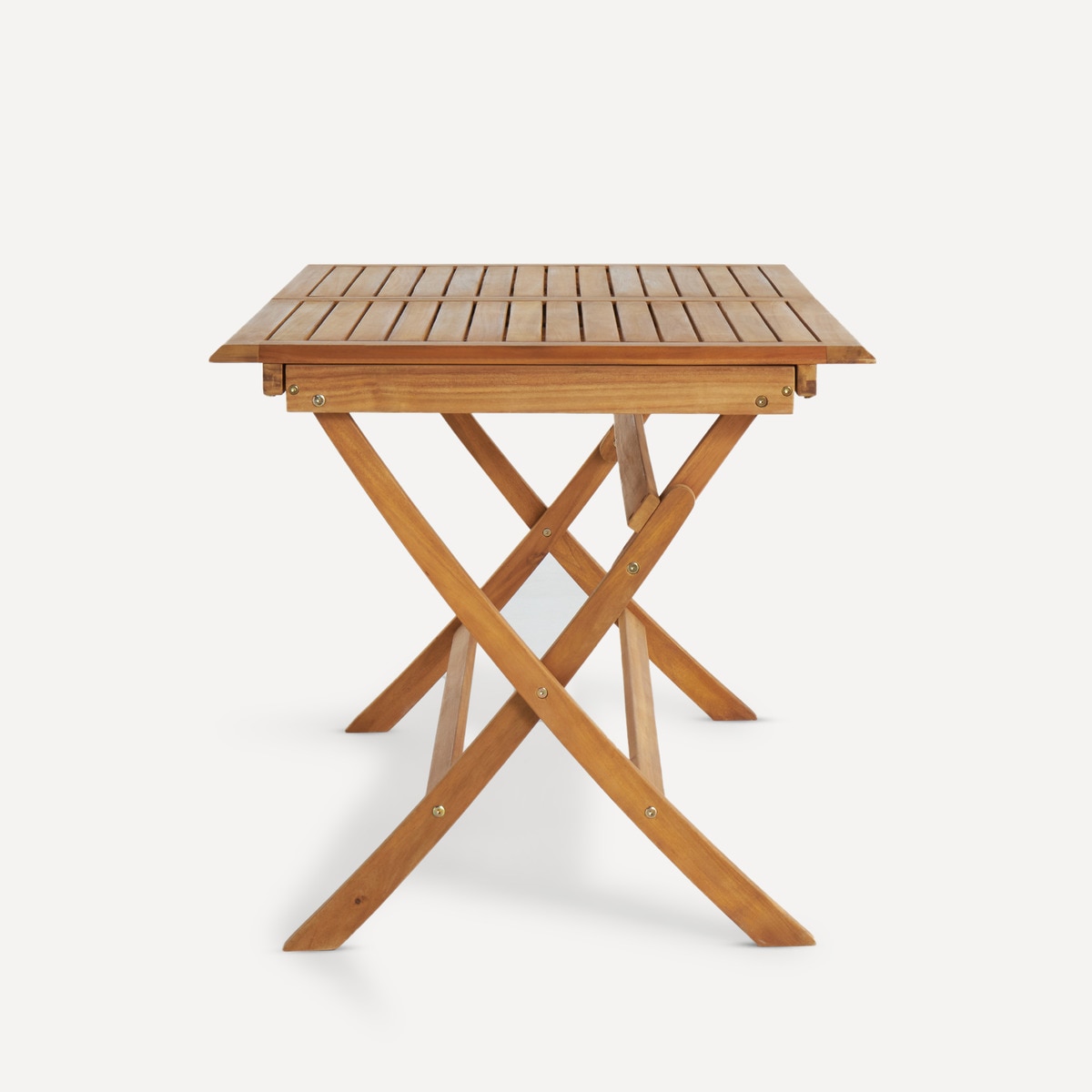 Mesa de jardín extensible y plegable de madera de acacia Baiona El Corte Inglés Natural-4
