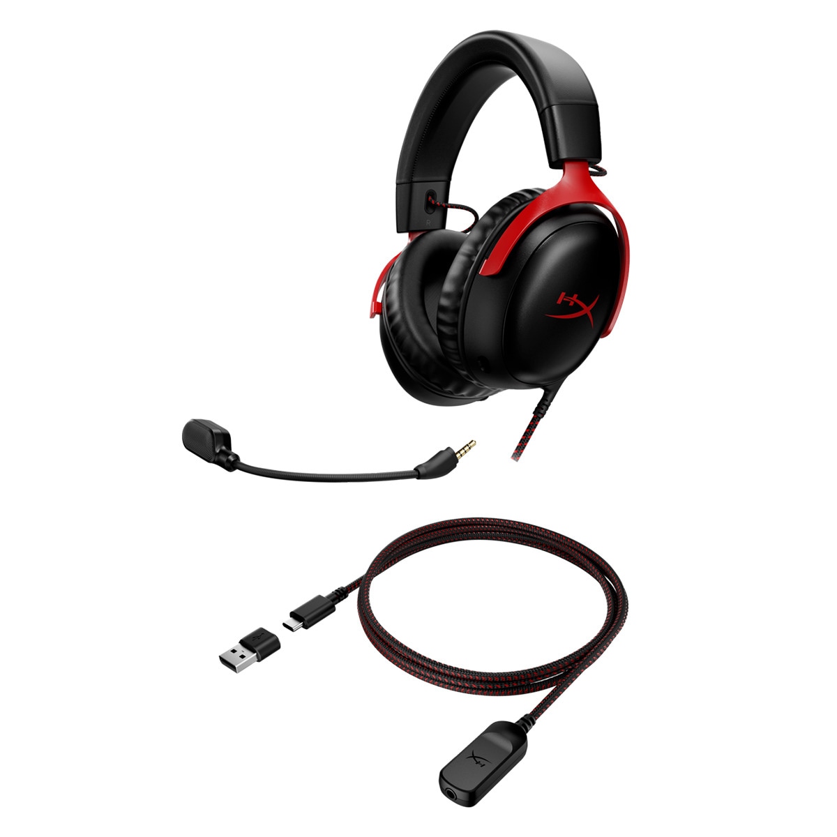 Auriculares con micrófono Gaming HyperX Cloud III con cable Negro / Rojo-3