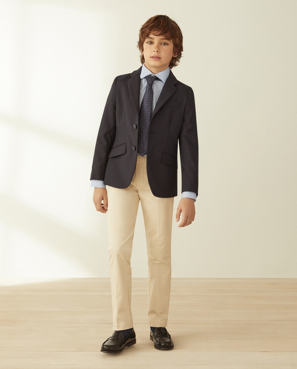 Camisa Formal de Criança Azul-claro-2