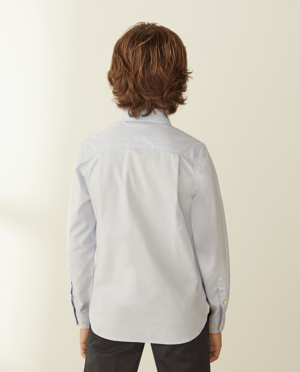 Camisa Formal de Criança Azul-claro-3