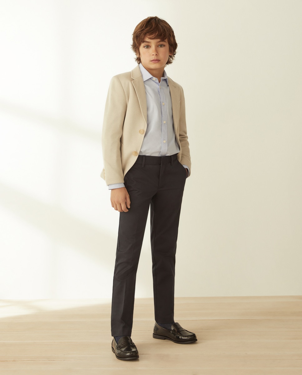 Camisa Formal de Criança Azul-claro-2