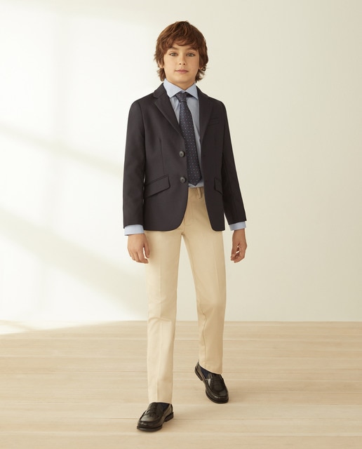 Imagen 0 de Pantalón chino de niño con cierre delantero oculto
