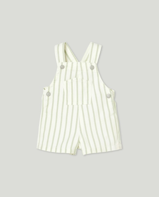 Imagen 0 de Peto vaquero de bebé niño con estampado de rayas