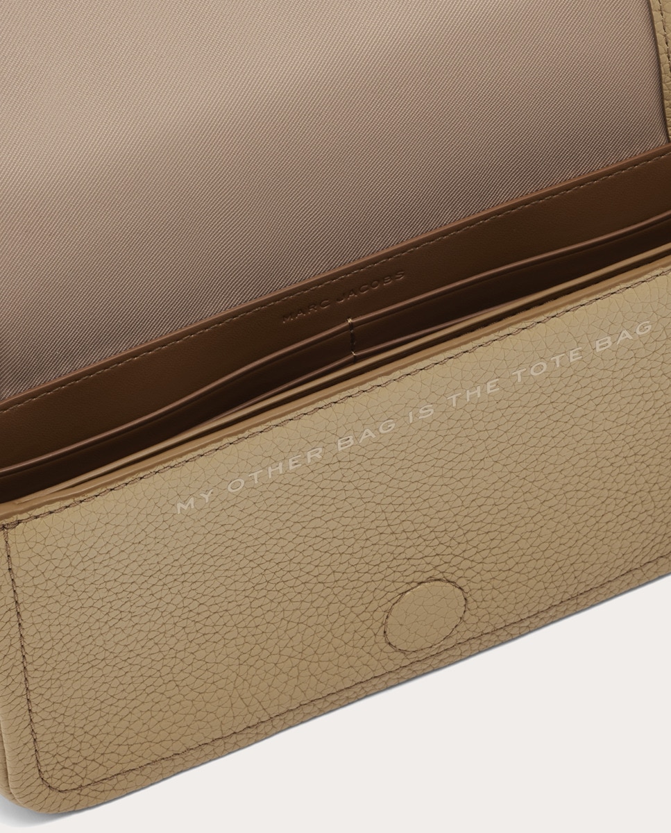 Mala a Tiracolo Mini Crossbody em Pele Bege-6