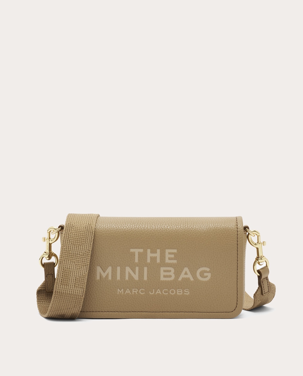 Mala a Tiracolo Mini Crossbody em Pele Bege-1