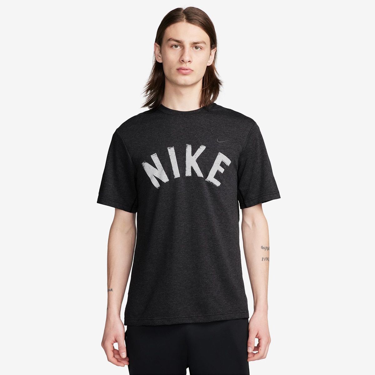 T-shirt de Homem Primary Swoosh Preto-1