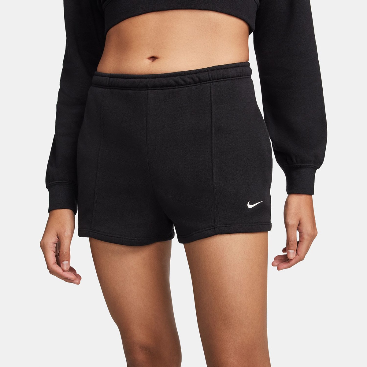 Calções de Mulher Sportswear Chill Terry Preto-2