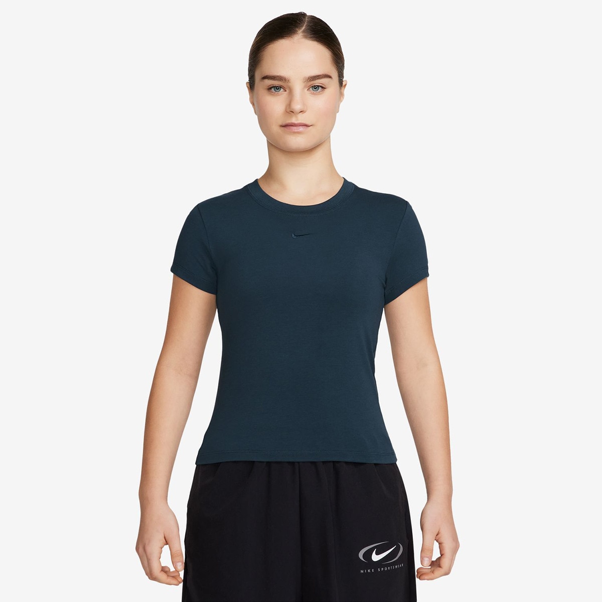 T-shirt de Mulher Sportswear Chill Knit Azul-escuro-1