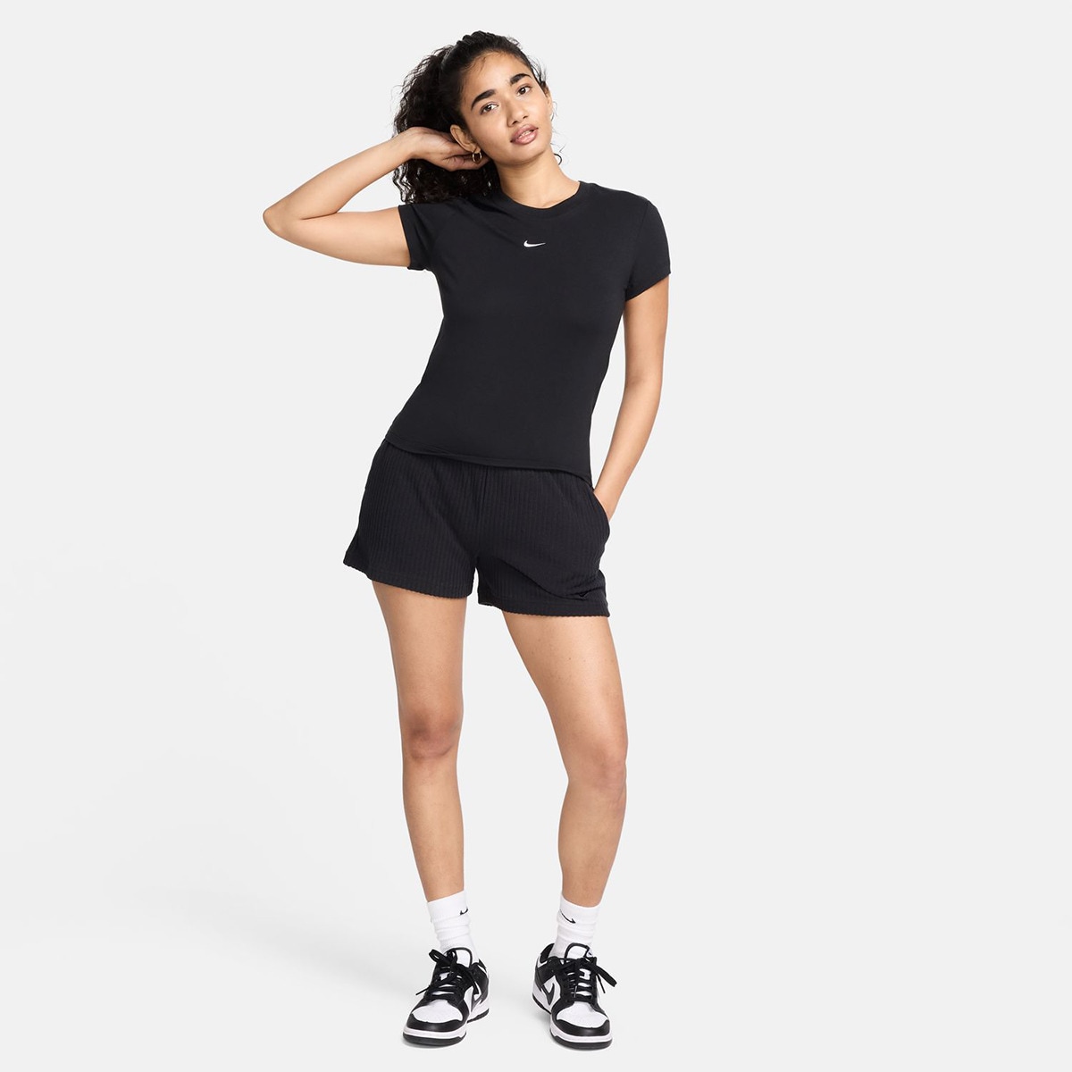 T-shirt de Mulher Sportswear Chill Knit Preto-3