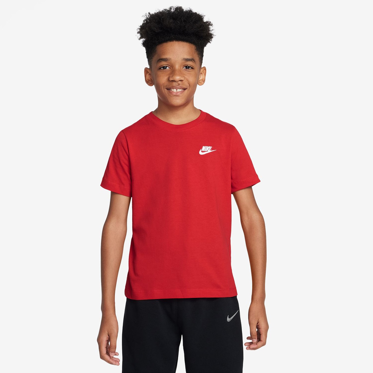 T-shirt de menino Sportswear Nike Vermelho-1