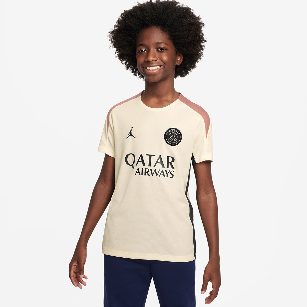 T-shirt de Criança Paris Saint-Germain PSG 2024-2025 Strike Branco-1