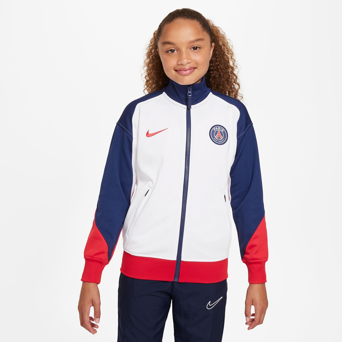 Casaco de Criança Paris Saint-Germain Academy Pro Branco-1