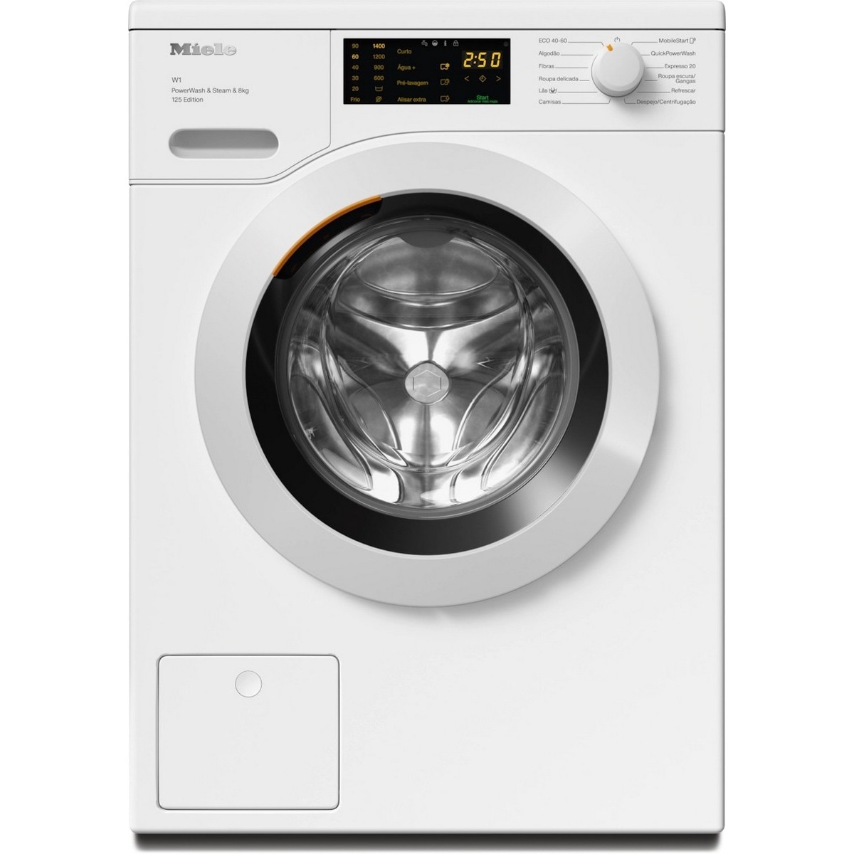 Máquina de Lavar Roupa Miele WCB380 WCS 125 Edition Carga Frontal W1 SteamCare e PowerWash de 8 Kg e 1400 rpm - Branco Branco-1