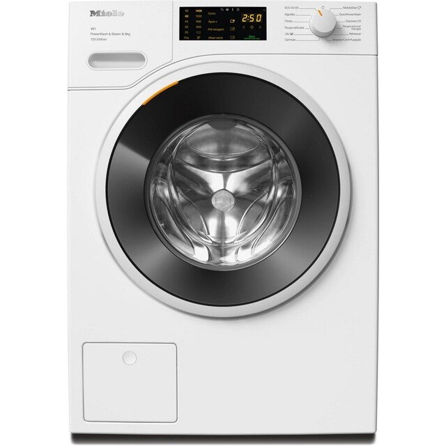 Imagem 0 de Máquina de Lavar Roupa Miele WWB380 WCS 125 Edition Carga Frontal W1 SteamCare e PowerWash de 8 Kg e 1400 rpm - Branco