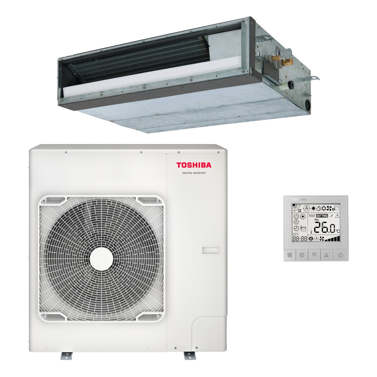Aire acondicionado conducto Toshiba con 6.106 frig/h y 6.880 kcal/h- SPA SDI 80 2