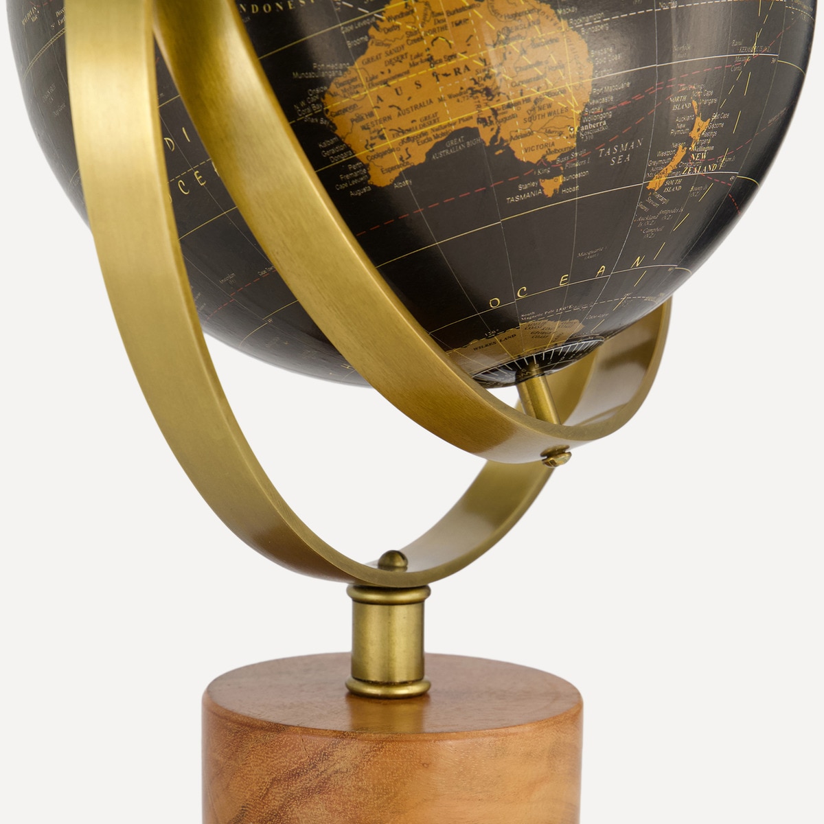 Figura decorativa Mapa Mundo Ouro El Corte Inglés Marrón-2