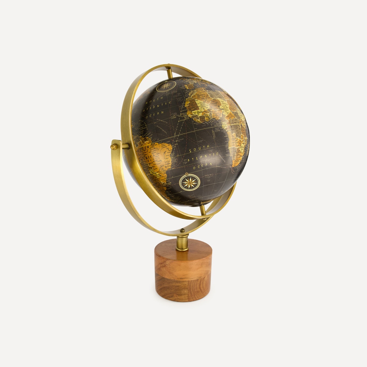 Figura decorativa Mapa Mundo Ouro El Corte Inglés Marrón-1
