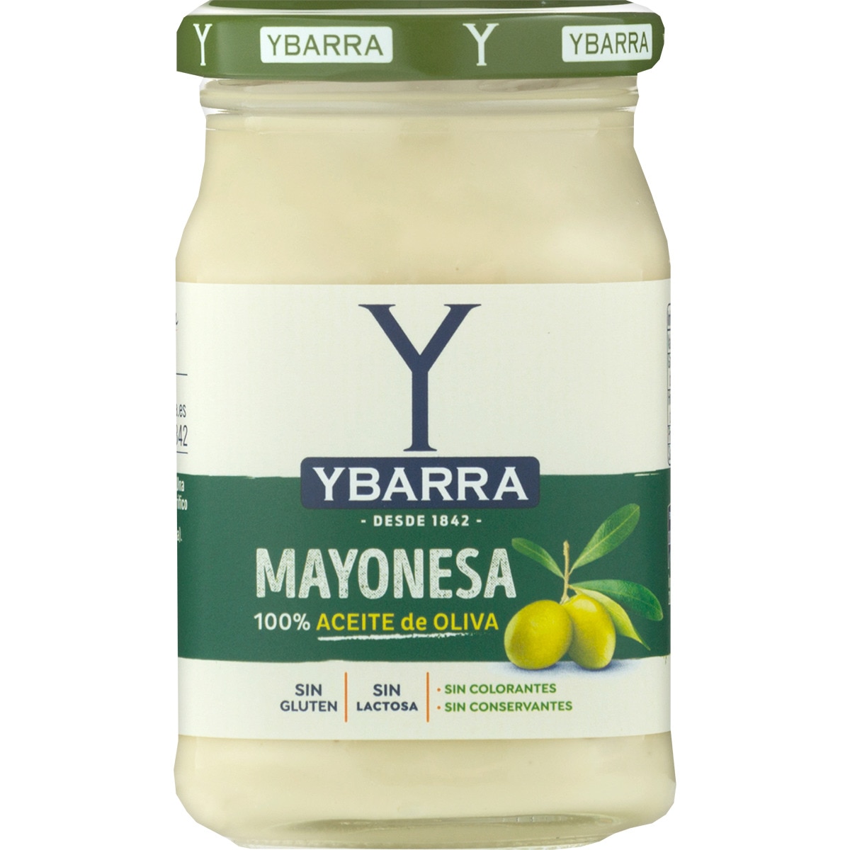mayonesa 100% aceite de oliva sin gluten y sin lactosa frasco 225 ml