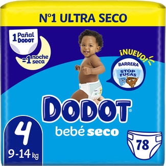 Bebé-Seco pañales de 9 a 14 kg talla 4 bolsa 78 unidades - Dodot