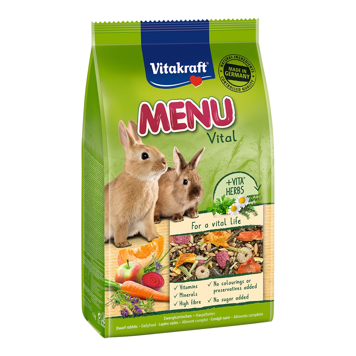 Menú para conejos enanos Vitakraft Vital 1