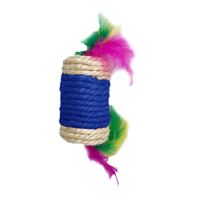 Imagen 0 de Juguete Fred & Rtia para gatos cilindro sisal con pluma