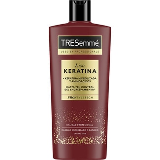 champú Liso Keratina con aceite de marula botella 685 ml control del encrespamiento hasta 72h - Tresemme